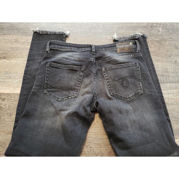 R13 Boy Skinny Jeans in Albany Black Denim Sz 25 R13W0086-230 Mid-Rise (E - Picture 9 of 10
